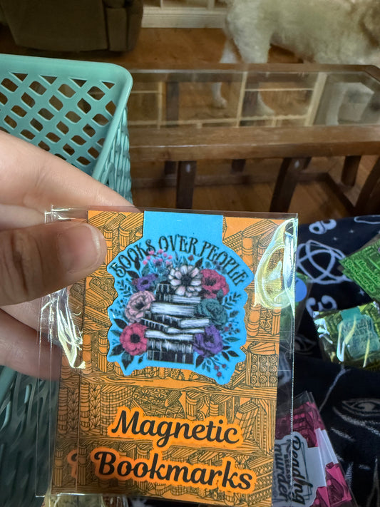 Books Over People Magnetic Bookmark