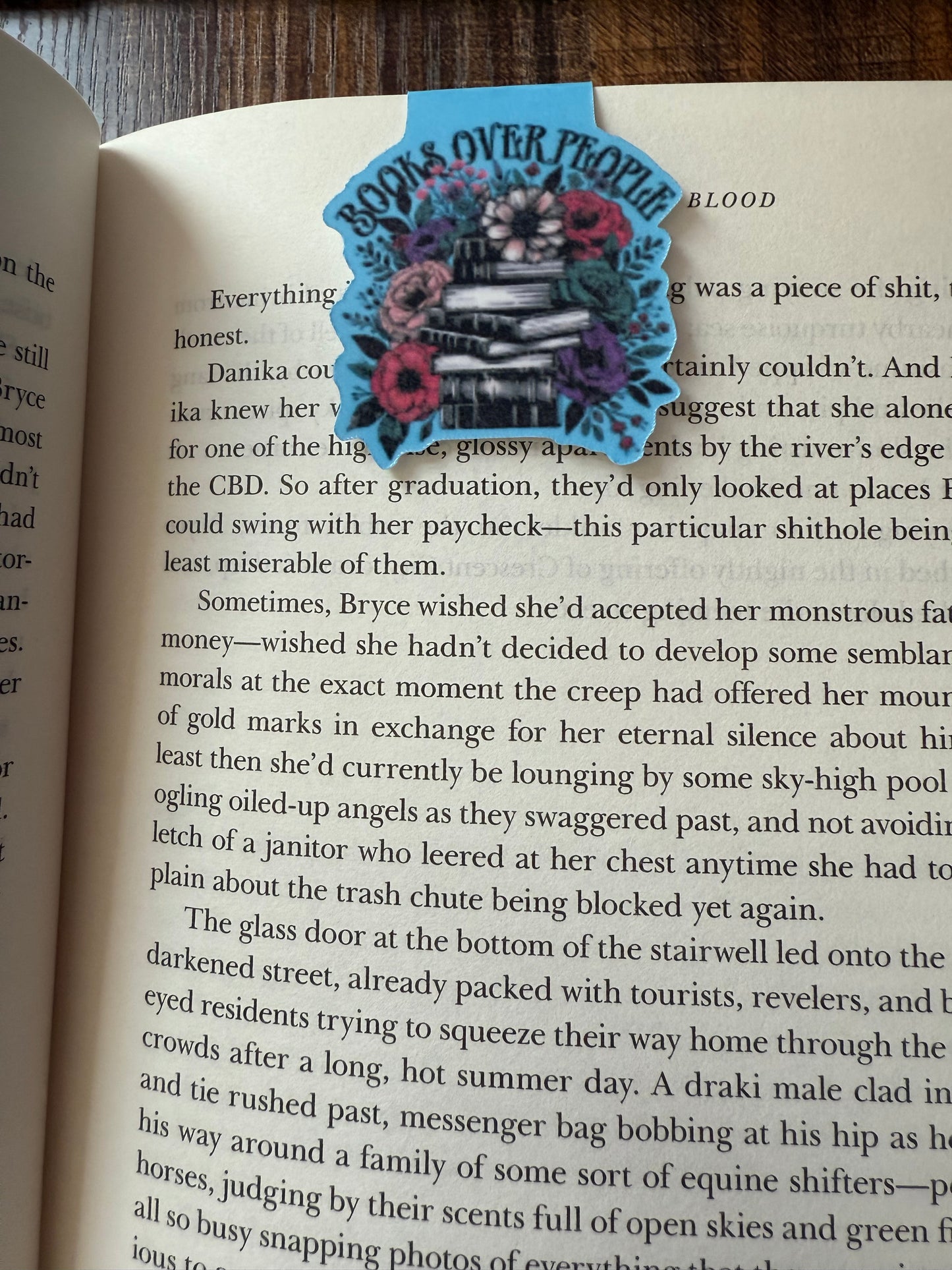 Books Over People Magnetic Bookmark
